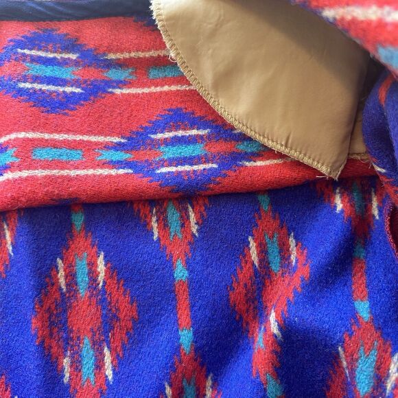 VTG Aztec Southwestern Navajo Blanket Jacket Indie Western Womens XL Wool USA - Picture 6 of 8